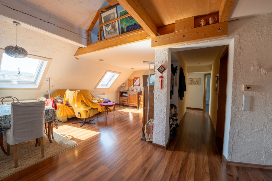 Wohn- und Essbereich DG-Wohnung
